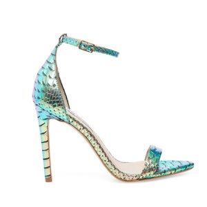 Steve Madden Sane-S Turquoise snake heels
